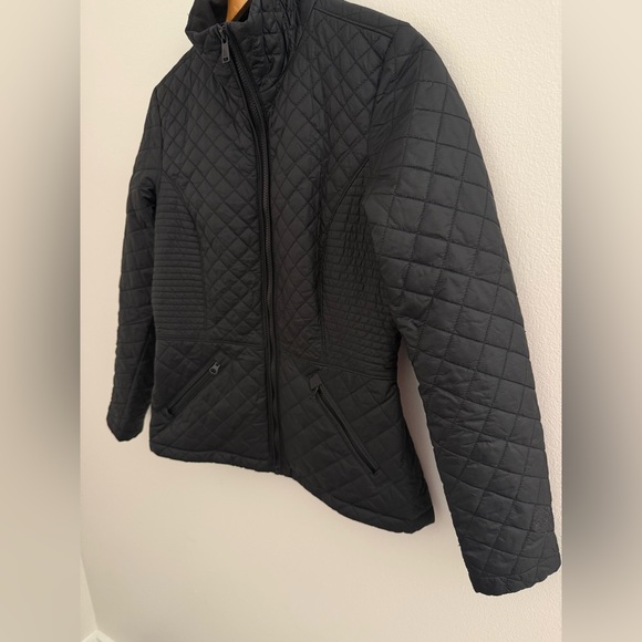 The North Face Black Insulated Jacket Luna Women’s Medium Quilted Belt Hiking - Picture 4 of 12